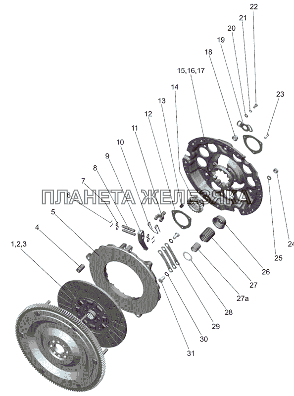 Установка сцепления МТЗ-826