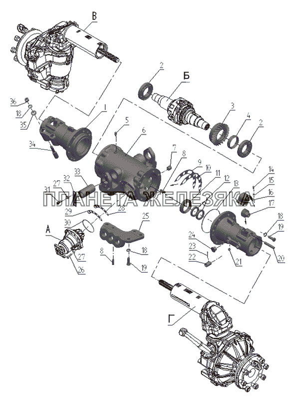 Передний ведущий мост 72-2300020-А МТЗ-826