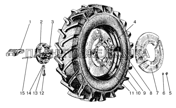 Колеса задние, ступицы задних колес МТЗ-826