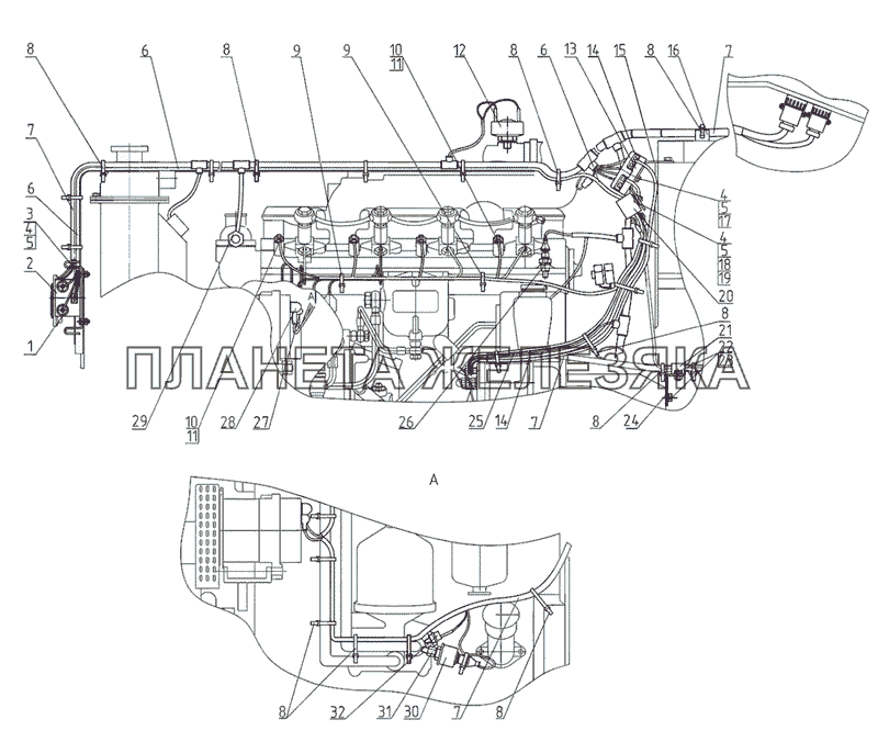 Электрооборудование двигателя МТЗ-826