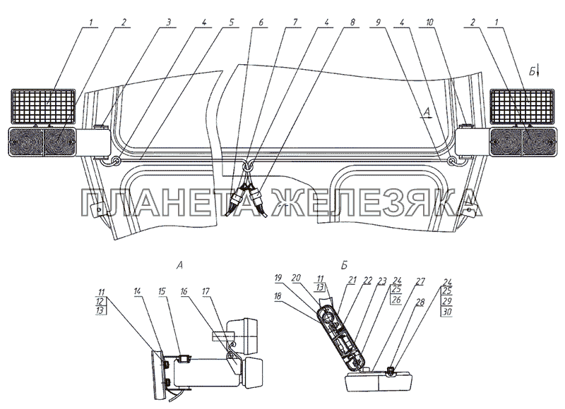 Установка фонарей передних МТЗ-826