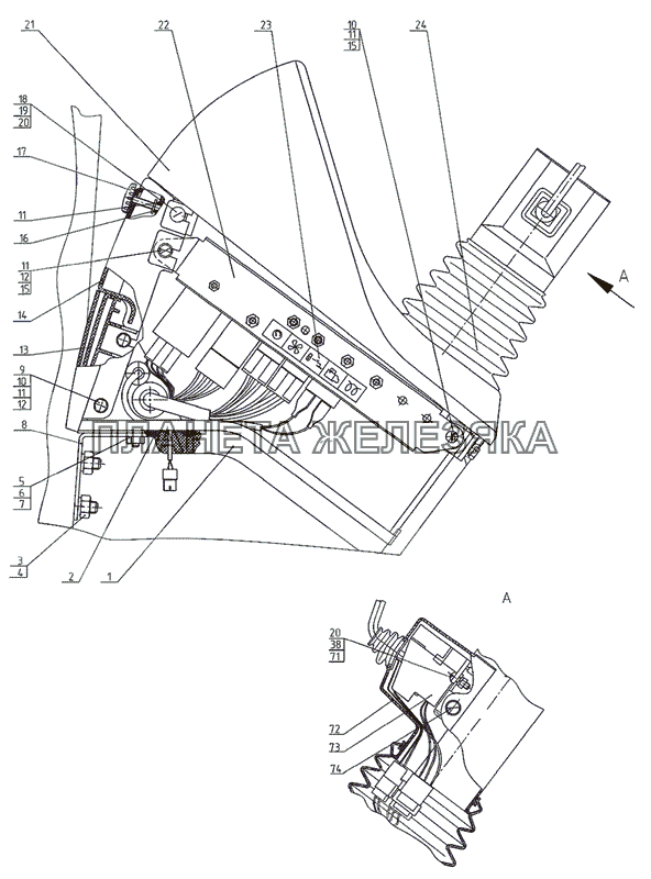 Щиток приборов МТЗ-826