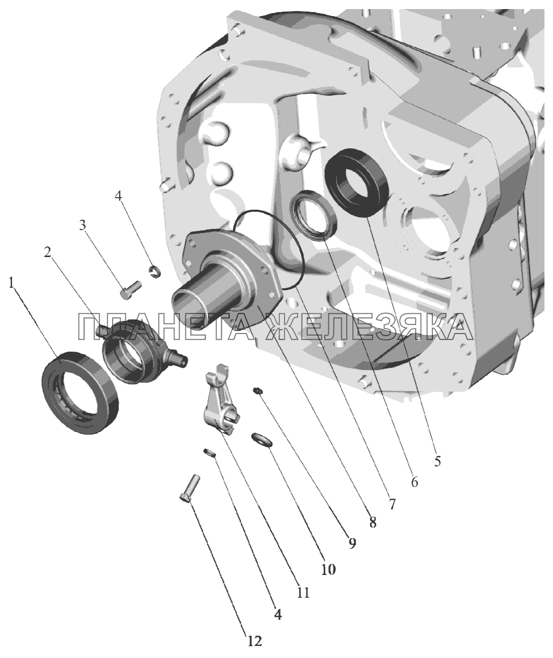 Корпус сцепления. Отводка. Беларус-892