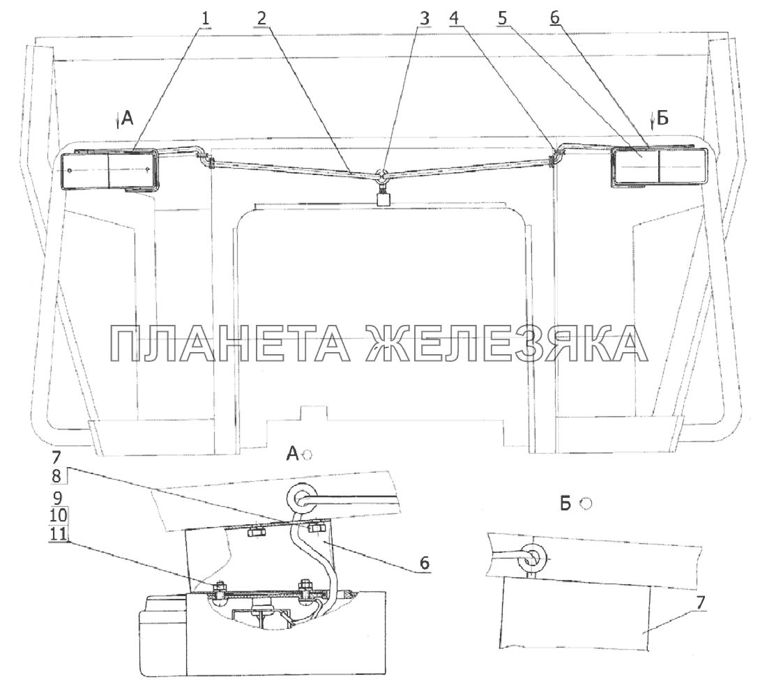 Установка фонарей передних Беларус-892 Установка фонарей передних Беларус-892