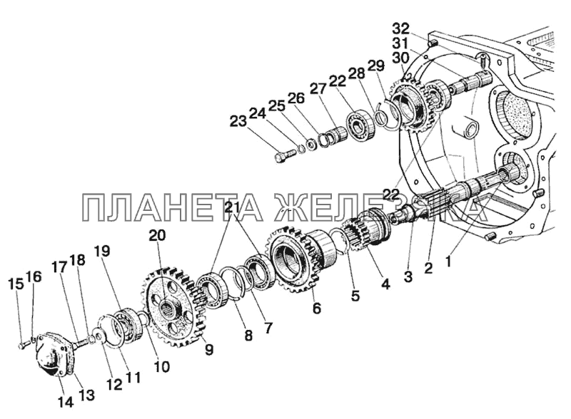 Корпус сцепления (привод ВОМ, привод насоса гидросистемы навески) МТЗ-90/92