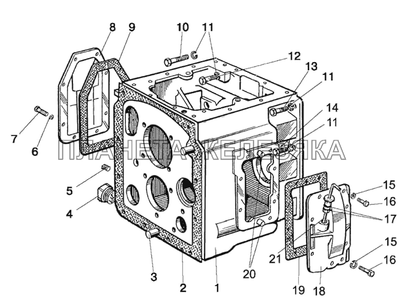 Коробка передач. Корпус коробки передач МТЗ-90/92