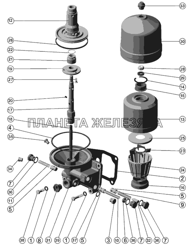 Установка центробежного фильтра МТЗ-90/92