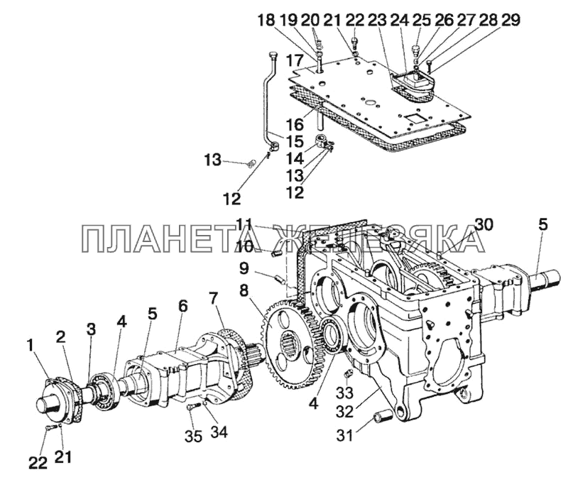 Корпус заднего моста. Конечная передача МТЗ-90/92