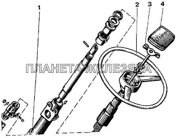 Привод рулевого механизма. Колесо рулевого управления МТЗ-900