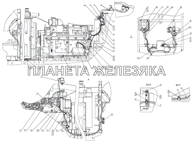 Электрооборудование двигателя МТЗ-920.4/952.4