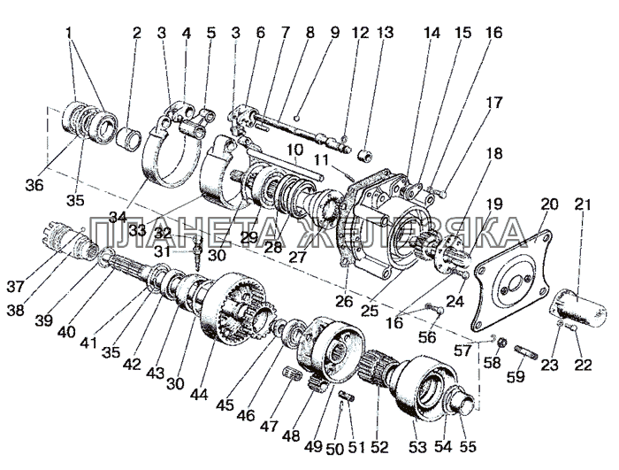 Вал отбора мощности задний МТЗ-920.4/952.4