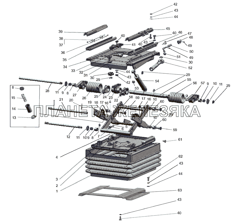 Подвеска сиденья МТЗ-920.4/952.4