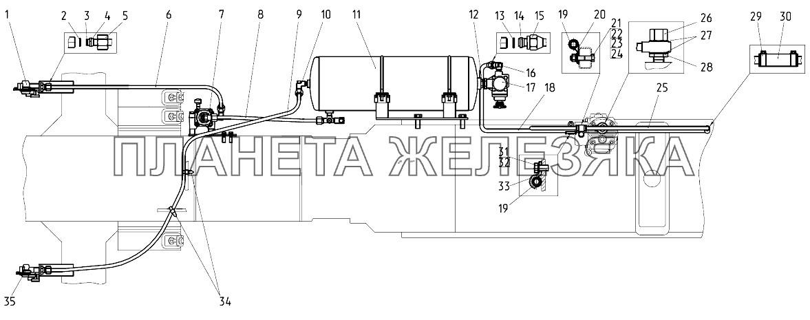 Пневмопривод 923-3506505-04/-05 Беларус-922.5