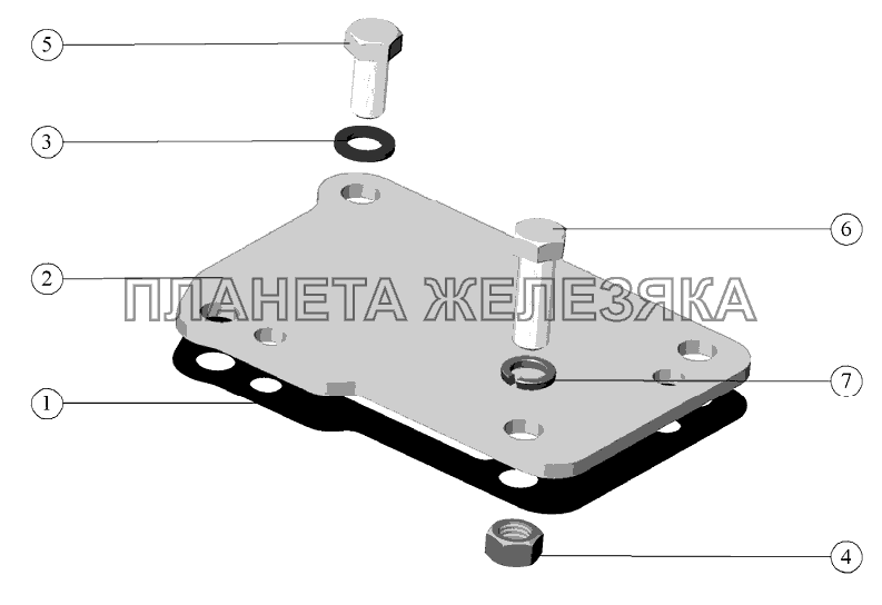 Установка заглушки (для тракторов без пневмокомпрессора) Беларус-922.5