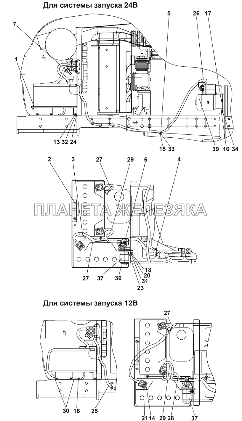 Установка батарей аккумуляторных 920-3700080/-02 (для тракторов с двигателем Д-245.5S3AМ) Беларус-923.4