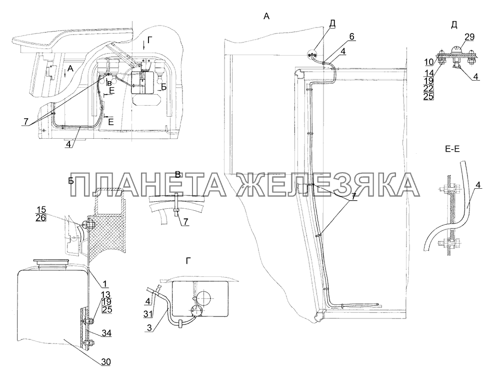 Установка стеклоомывателя Беларус-923.5