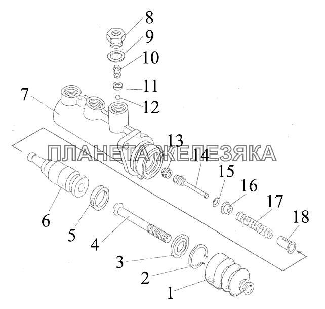 Цилиндр главный Беларус-923.5