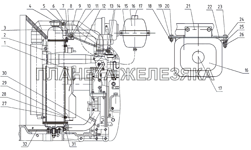 Блок охлаждения (для Д-245.5S2/Д-245.43S2) МТЗ-900/920/950/952