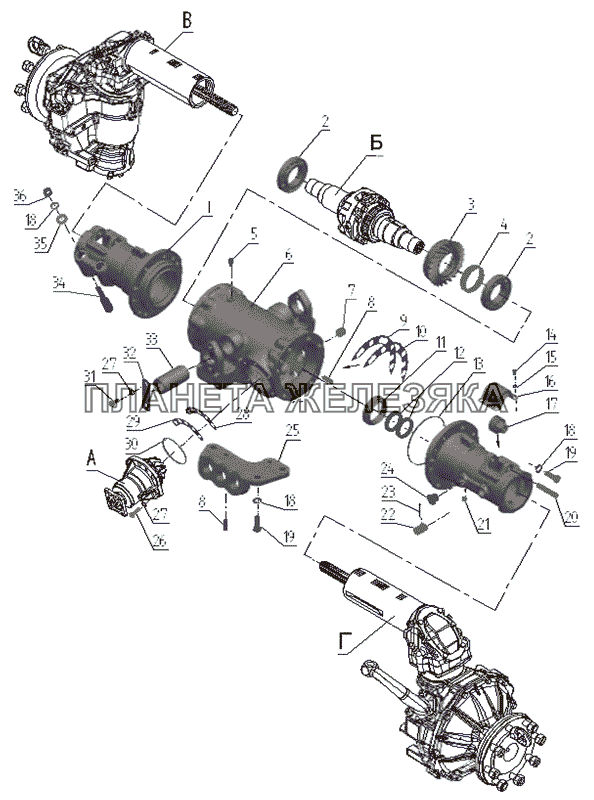 Передний ведущий мост 72-2300020-А МТЗ-900/920/950/952