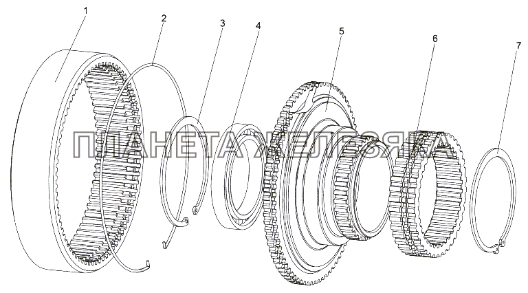 Шестерня коронная 202-1721350 МЗКТ-65151 