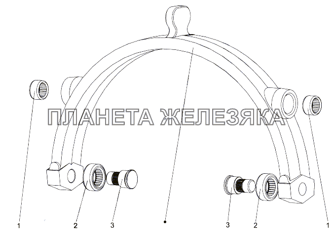 Вика механизма переключения понижающей передачи 201-1722049 МЗКТ-65151 