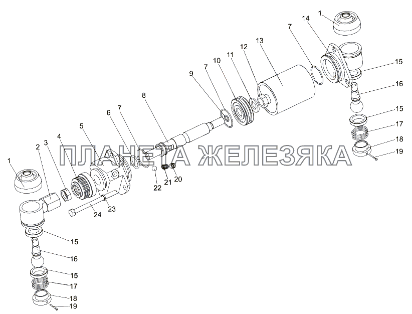Цилиндр 692374-1703610 МЗКТ-65151 Цилиндр 692374-1703610 МЗКТ-65151