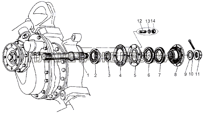 Вал задний МЗКТ-65151 