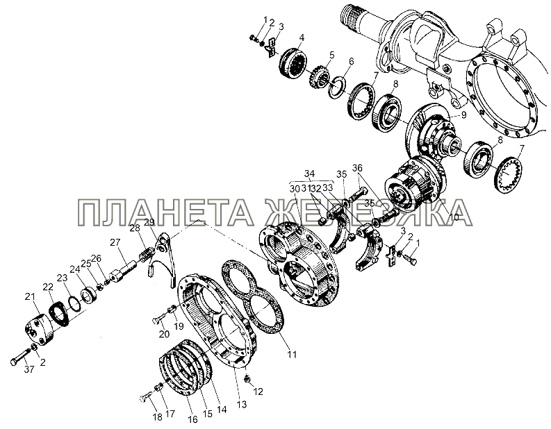 Картер редуктора с дифференциалом МЗКТ-65151 