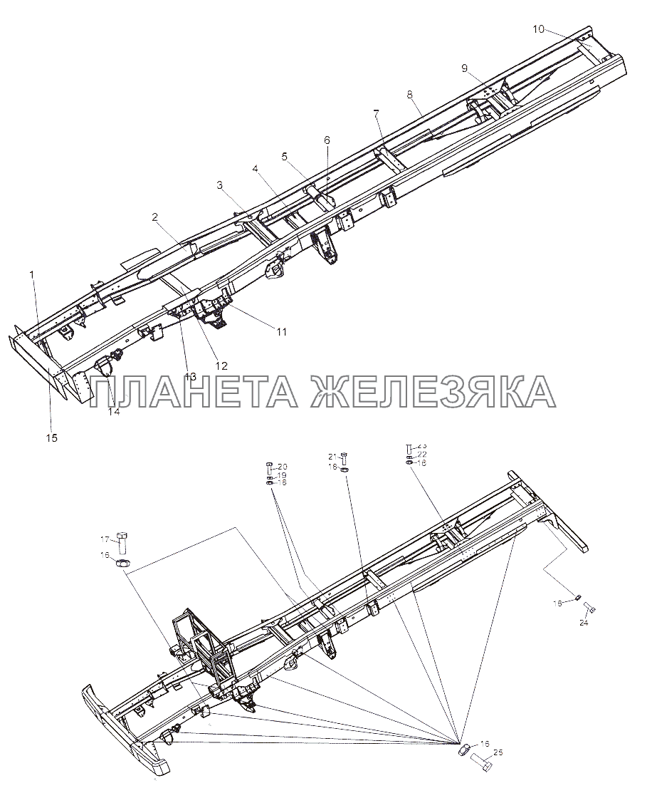 Рама 65151-2800012-10 МЗКТ-65151 