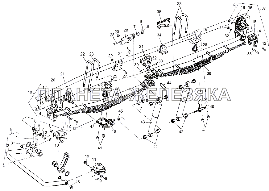 Подвеска передняя МЗКТ-65151 