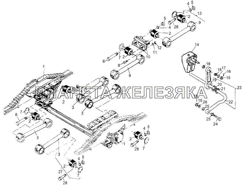 Подвеска задняя МЗКТ-65151 