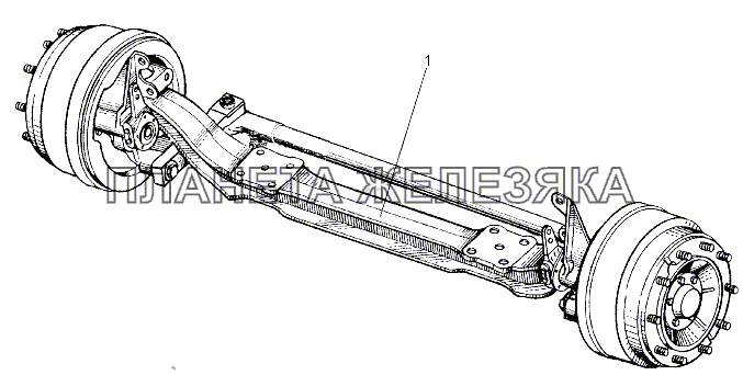 Ось 2-ая перeдняя МЗКТ-65151 