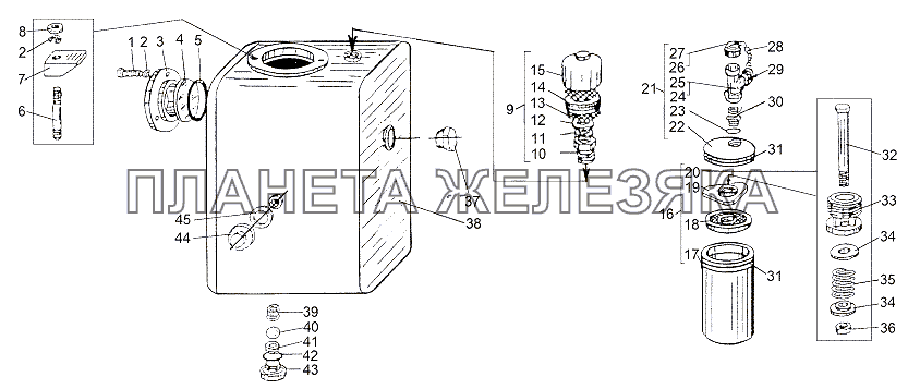 Бак масляный 65158-3410010-20 МЗКТ-65151 