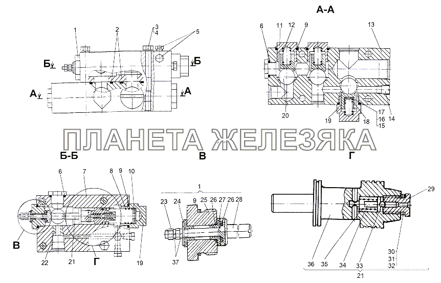 Блок клапанов 6923-3420010-10 МЗКТ-65151 