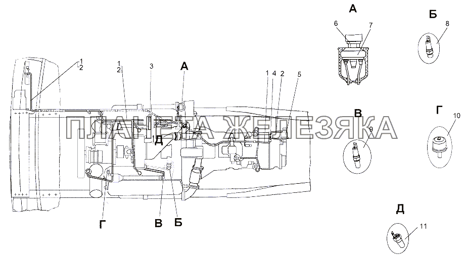 Установка электрооборудования двигателя МЗКТ-65151 