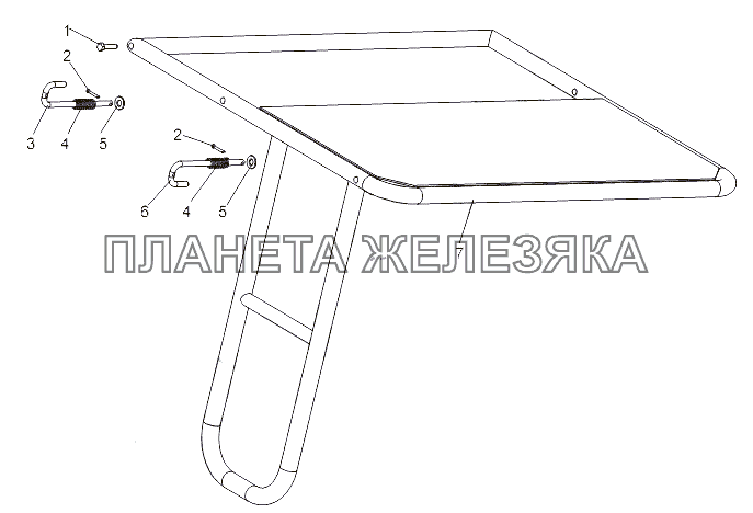 Установка подножки МЗКТ-65151 