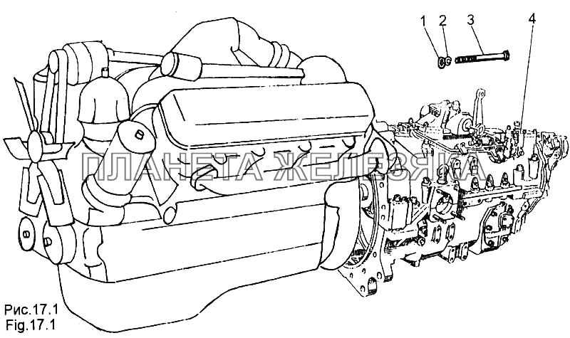 Установка коробки передач МЗКТ-65158