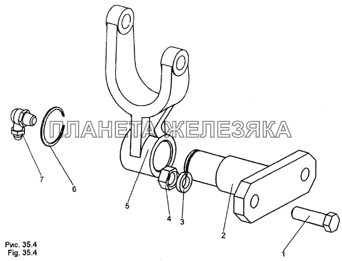 Рычаг с кронштейном 69237-3504076 МЗКТ-65158