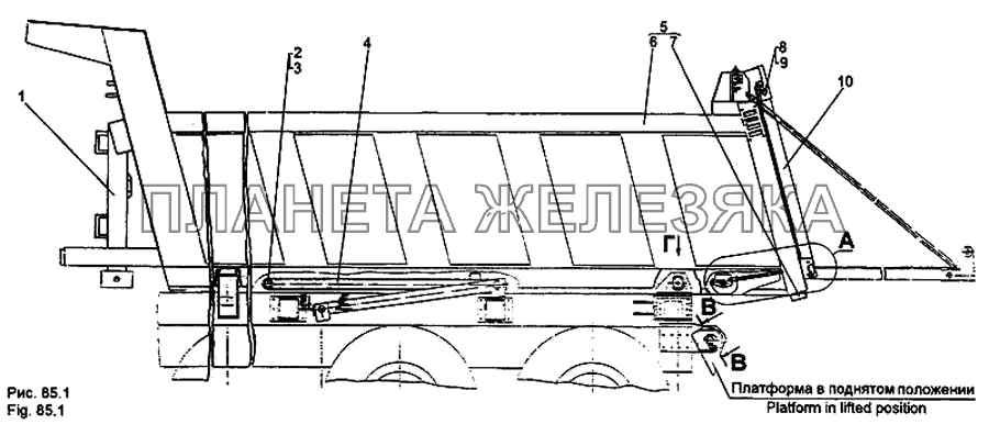 Установка платформы МЗКТ-65158