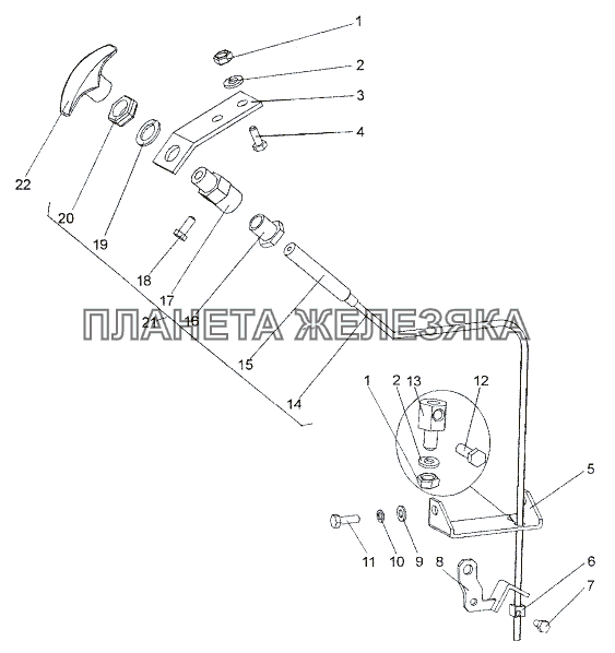 Привод останова двигателя МЗКТ-652511