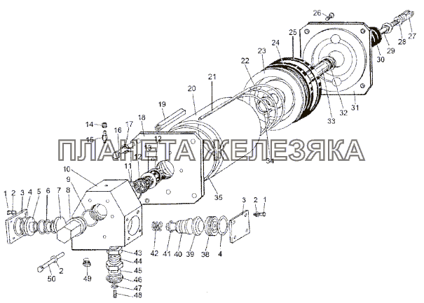 Усилитель пневмогидравлический 65151-1609200-10 МЗКТ-652511