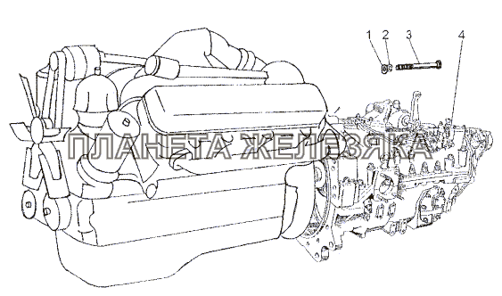 Установка коробки передач МЗКТ-652511