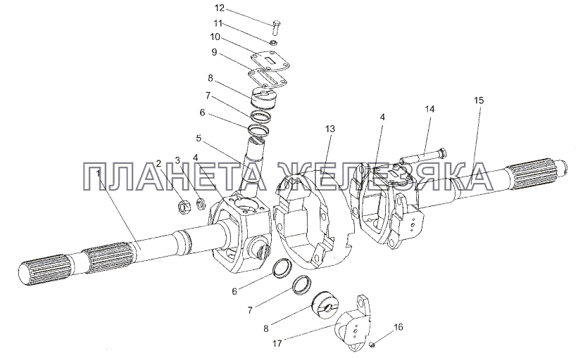 Шарнир поворотного кулака 652511-2304061 МЗКТ-652511