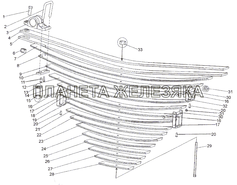 Рессора 8007-2912012 МЗКТ-652511