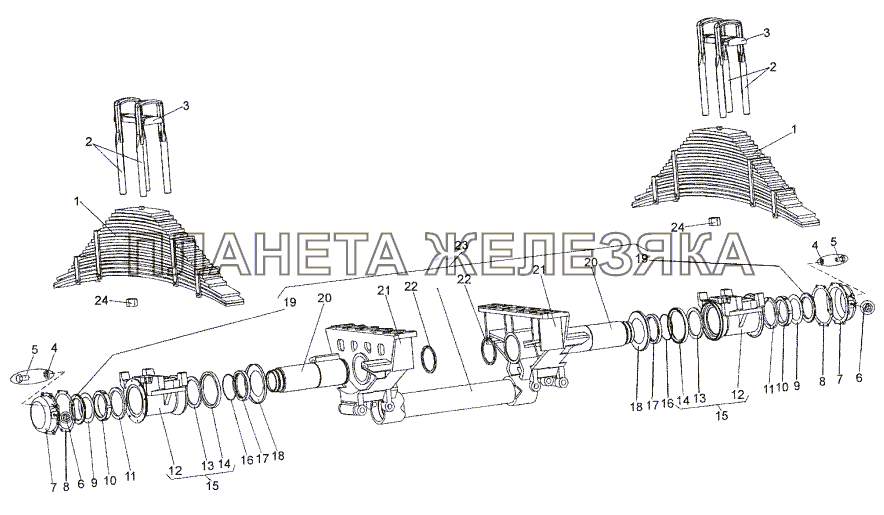 Подвеска балансирная 6525-2910012-01 МЗКТ-652511