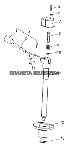 Привод управления краном 8021-3122110 МЗКТ-652511