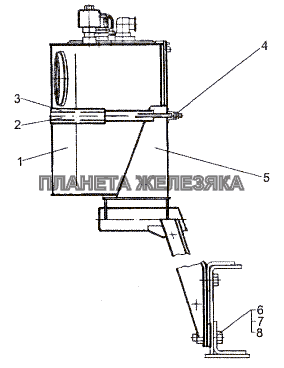 Установка масляного бака МЗКТ-652511