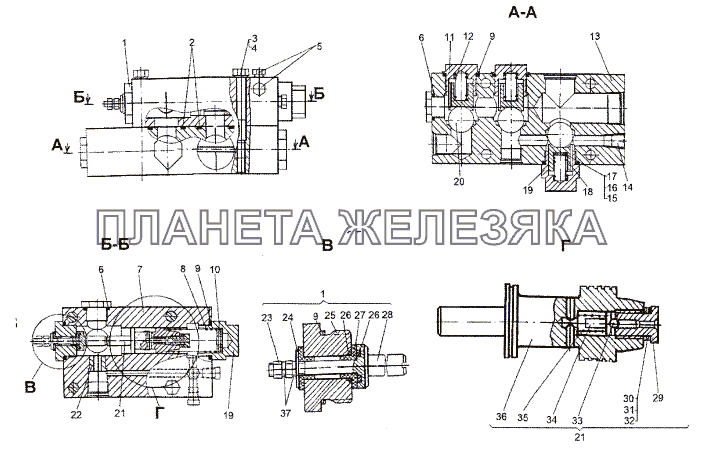 Блок клапанов 8021-3420010-10 МЗКТ-652511