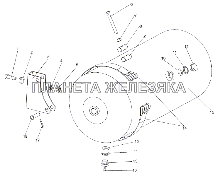 Установка ресивера переднего контура МЗКТ-652511