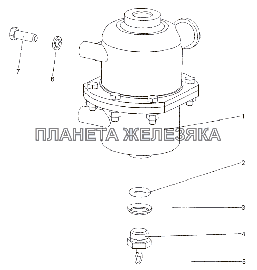 Установка влагомаслоотделителя МЗКТ-652511